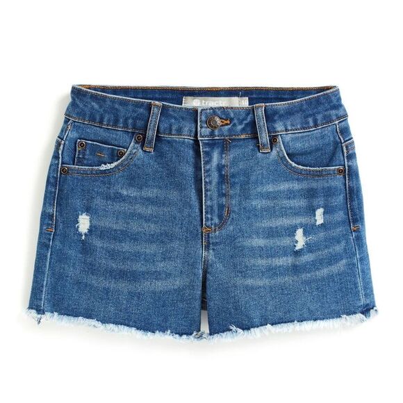 Tactr Girls Brittany 5 Pocket Fray Hem Shorts in Indigo. Size 14. - Picture 1 of 6